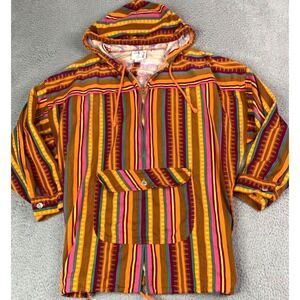 Live In Color Hoodie Womens Medium Vintage Pull Over Front Pocket 3/4 Sleeve